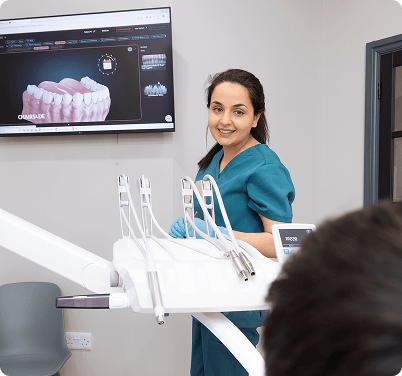 Dentist By The Green team working at the reception desk